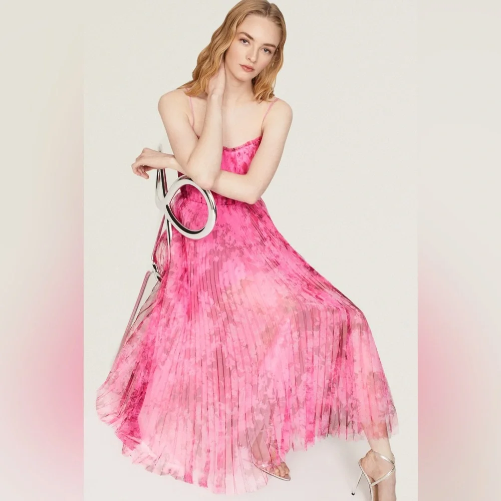 ML Monique Lhuillier Tulle Pink Dress - Picture 6 of 15